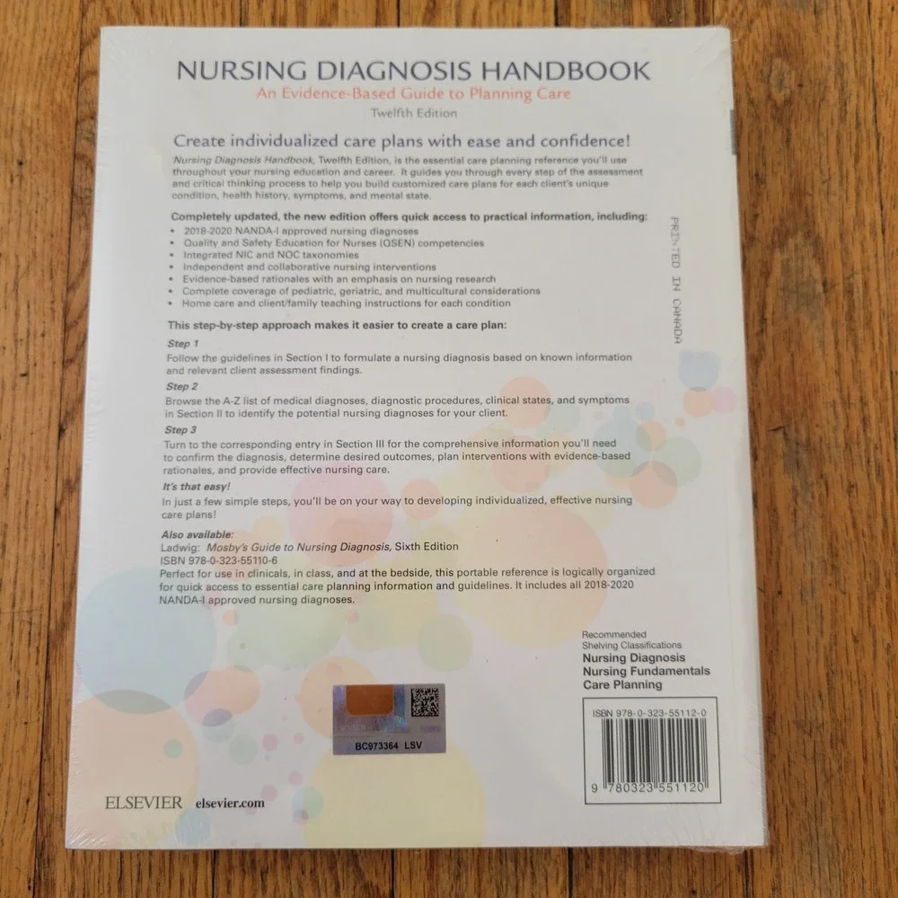 Elsevier Nursing Diagnosis Handbook 12th Ed 25th Ann NEW College Textbook Study